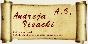 Andreja Višacki vizit kartica